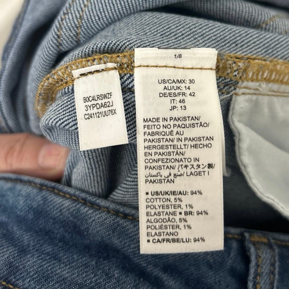 The Drop Frida Wide Leg High Waist Stretch Front Seam Jeans Medium Indigo 30 New - Picture 12 of 12